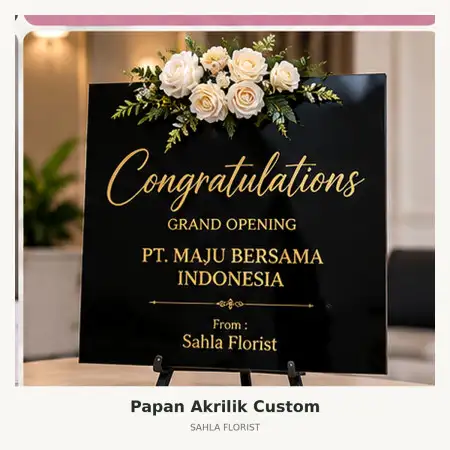 Papan Bunga Akrilik Pinrang